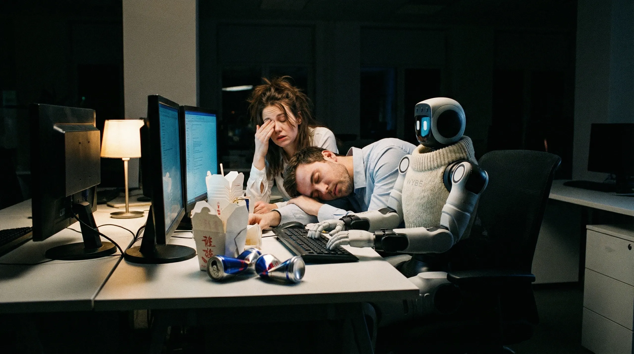 Humans sleep. Wybe works.